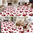 thumbnail image 5 of Red Cherry Area Rugs 6'x9', Washable Small Throw Rugs for Kitchen Dining room, Watercolor Cherries Love Heart Farmhouse Indoor Outdoor Rug Non-Slip Low Pile Carpet Runner Reversible Floor Mats, 5 of 8