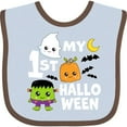 thumbnail image 3 of Inktastic My 1st Halloween with Ghost Monster and Pumpkin Boys or Girls Baby Bib, 3 of 4