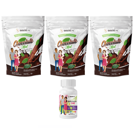 Gastric Sleeve Complete Vitamin Pack - Capsules Size: 3-Month Supply  BariatricPal Multivitamin ONE: Capsule with 60mg Iron  BariatricPal Calcium Citrate Soft Chews: Chocolate Mint