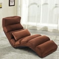 thumbnail image 4 of Costway Folding Lazy Sofa Chair Stylish Sofa Couch Beds Lounge Chair W/ Pillow Coffee, 4 of 10