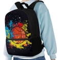 thumbnail image 4 of KUIFORTI Basketball Backpack For Girls Middle School Watercolor Backpack for Kids Elementary School Boys Bookbag 17 Inches Travel Daypack Trip Shoulder Bag with Front Compartment, 4 of 6