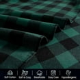 thumbnail image 3 of 4-Piece Cotton Flannel Sheet Set, Deep Pocket Fitted, Twin, Buffalo Check Green, 3 of 5
