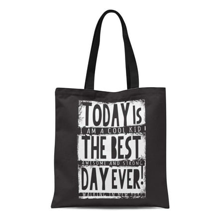 ASHLEIGH Canvas Tote Bag Stay Cool Awesome Slogan Graphics Street Tee Always Best Durable Reusable Shopping Shoulder Grocery