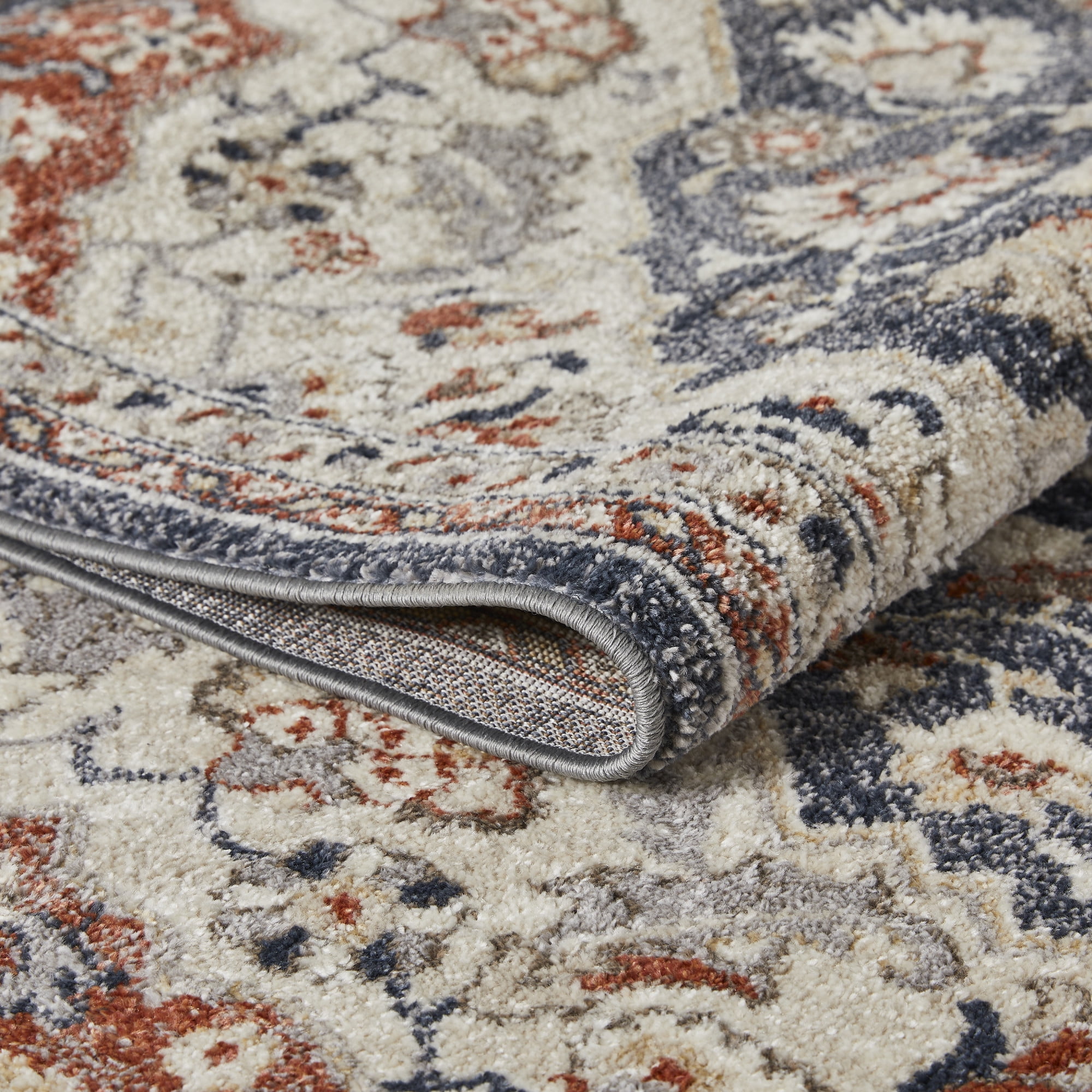 Loomaknoti Malanie Charler 5' x 7' Blue Oriental Indoor Area Rug