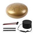 thumbnail image 4 of Tambor de lengua de acero de 12 pulgadas con 8 tonos, ideal para meditación y relajación, fabricado en aleación de acero-titanio de alta calidad. Incluye baqueta, etiquetas de notas y bolsa de, 4 of 6