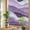Purple, variant on Rainbow Window Privacy Film, Purple Ombre Static Cling Window Film PVC, Modern Geometric Moire Abstract Art No Glue UV Blocking Glass Covering, Removable Stained Glass Sticker 17.7''x39.3''
