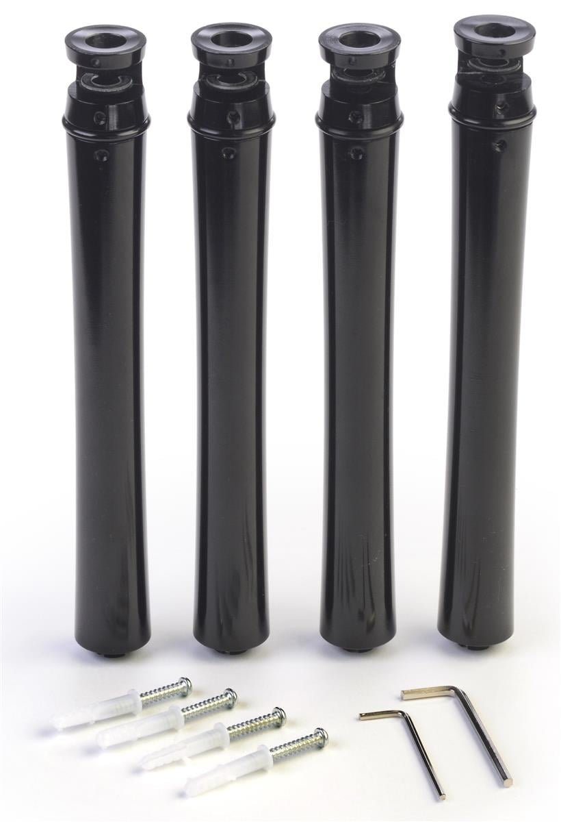 Office Sign Standoffs, Edge Grip, 8"L x 1"W, Round, 4 Standoffs