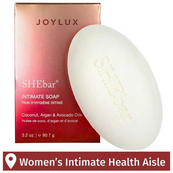 Joylux Shebar Intimate Feminine Cleansing Bar,pH-Balanced Formula,Clean & Gentle Ingredients,3.2 oz