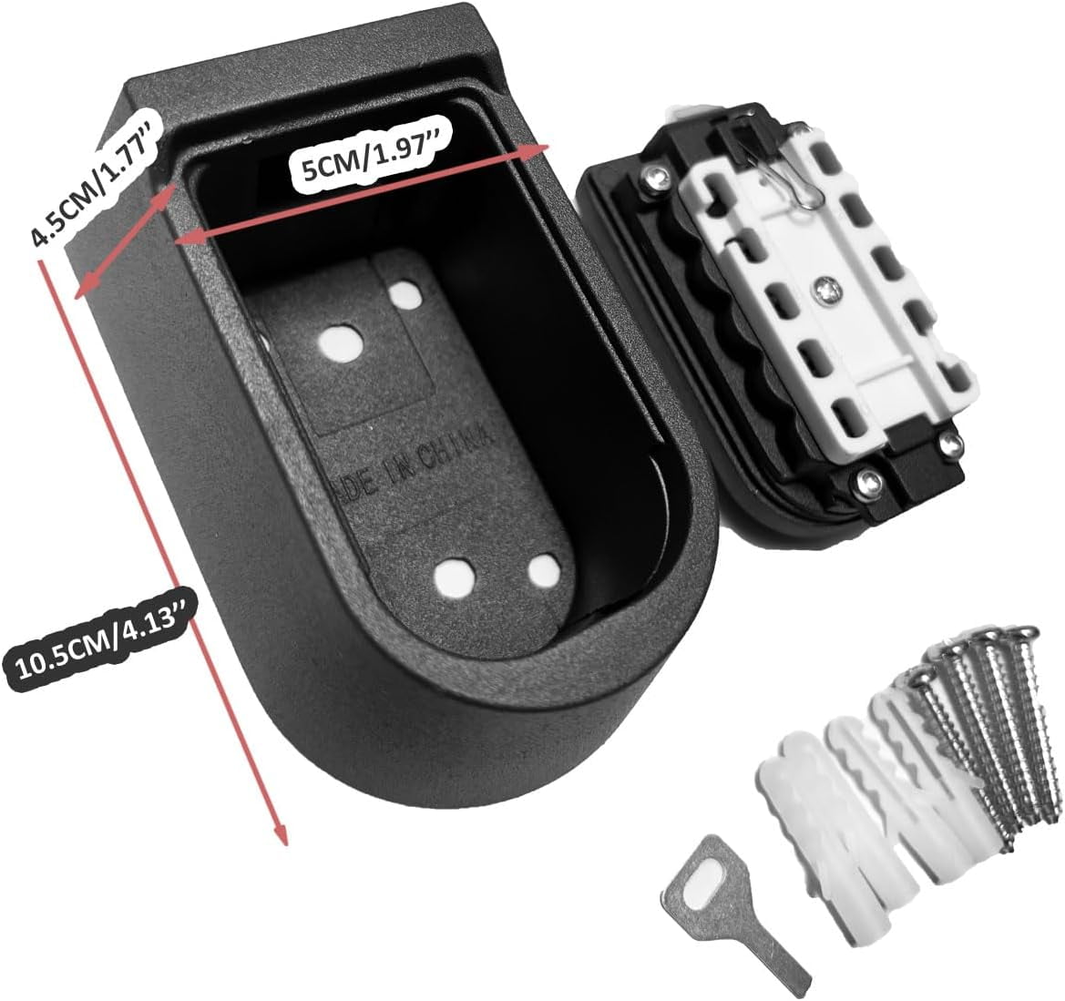 Wall Mount Key Lock Box with 10 Digit Code, Waterproof Key Storage Box for Home Security