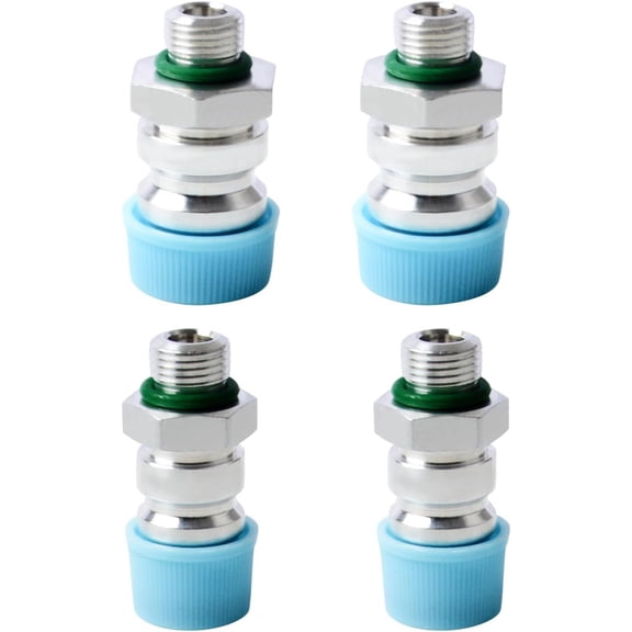 ADNE R1234yf to R134a Adapter Kit,4Pack R1234yf to R134a High & Low Side Quick Coupler Adapters,Quick Couplers Kit for R1234YF Car Air Conditioning System Evacuation Recharging