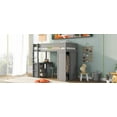 thumbnail image 5 of CoSoTower Wood Twin Size Loft Bed with Wardrobes and 2-Drawer Desk with Cabinet, Gray, 5 of 9
