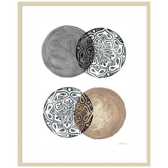 Amanti Art Collected Mandala Stamp II Wood Framed Wall Art Print