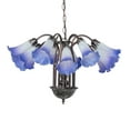 thumbnail image 4 of Meyda Tiffany 261736 Blue/White Tiffany 12 Light 24" Wide Chandelier - MultiColor, 4 of 5