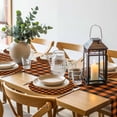thumbnail image 6 of Black Orange Plaid Round 13 Inch Placemats Set of 8, Farmhouse Buffalo Check Gingham HeatResistant Non Slip Place Mats for Dining Table, Wipeable Braided Kitchen Table Mats for Housewarming, 6 of 9
