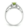 thumbnail image 2 of Primal Gold 14 Karat White Gold 6x4mm Oval Peridot and Diamond Ring, 2 of 7