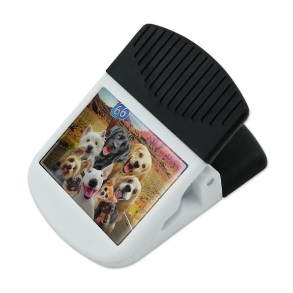 Route 66 Southwest Dogs Selfie Lab Retriever Westie Refrigerator Fridge Magnet Magnetic Hanging Hook Note Snack Clip