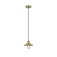 thumbnail image 3 of Innovations Lighting  Railroad - 1 Light 8" Cord Hung Mini Pendant. Brushed Brass, 3 of 5