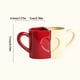 thumbnail image 2 of Juego de tazas de café de cerámica - Set de regalo for parejas for boda, día de San Valentín - Diseño de medio corazón, 2 of 6