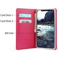 thumbnail image 2 of Wallet Case for iPhone X, Pink Infolio Credit Card Slot Cover, View Stand [Bonus Wrist Strap/Lanyard] for Apple iPhone 10, 2 of 6