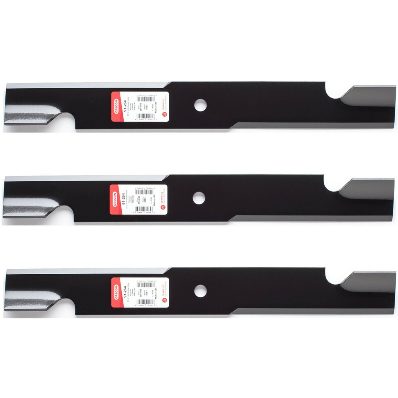 Set Of 3 Blades Replaces DIXIE CHOPPER 30227-H OREGON 91-508 PRIME LINE 7-06332 