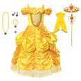 thumbnail image 2 of Vestido de Cosplay de La Bella y La Bestia para niñas, vestido de baile de Halloween, ropa de Navidad, Vestidos de fiesta elegantes, disfraz Fivean unisex, 2 of 2