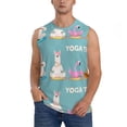 thumbnail image 2 of Goofa Animal Meditation Printed Men's Sleeveless T-Shirt - Athletic Gym Workout Tank Top for Men - Moisture-Wicking, UPF 30+ Quick-Dry Muscle Tee-Large, 2 of 8