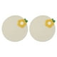 thumbnail image 1 of 2Pcs Manteles Individuales Redondos Trenzados, 7.1" Manteles Tejidos para Mesa de Cocina con Flor para Decoración de Granja (Beige), 1 of 7