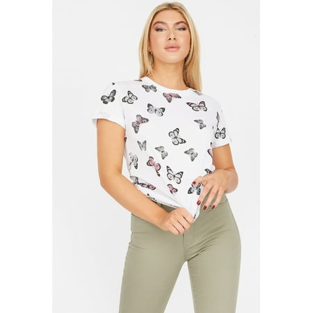 butterflies boyfriend eco planet organic friendly printed urban cotton shirt