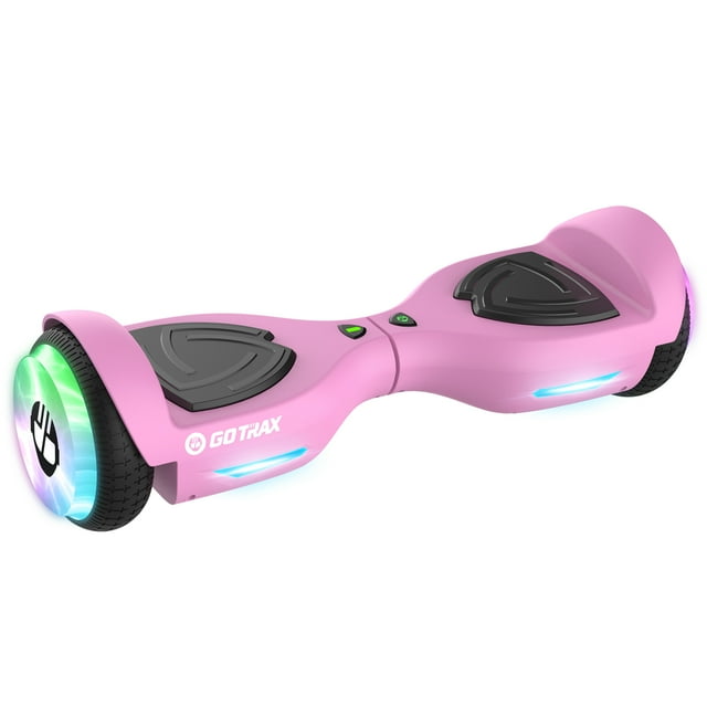 Gotrax ELF 6.5" Hoverboard with LED Wheels & Headlight, 200W Motor, UL2272 Certified Self-Balancing Scooter for Kids & Adults, Up to 10 km/h Speed and 5 km Range,Pink