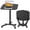 Black, variant on BONTEC Mobile Foldable Standing Desk, Black Adjustable Height Rolling Laptop Desk with Gas Spring, 25.6 x 19.7 Inch Desktop, Wheels for Home Office Bedroom
