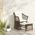 thumbnail image 1 of vidaXL 2 Piece Garden Lounge Set with Cushions Brown Poly Rattan, 1 of 5