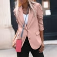 thumbnail image 2 of Atogsazn Women's Business Casual Blazers Long Sleeve Notch Lapel Trendy Work Office Blazer Jackets Outerwear 2025 Fall Fashion Pink M, 2 of 9