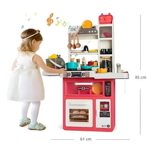 Home Chef Cocina infantil moderna de juguete de madera con