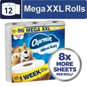 Charmin Toilet Paper Ultra Soft 12 Mega XXL Rolls, 440 Sheets Per Roll ( 2 Pack of 12 Mega Rolls )