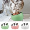 thumbnail image 4 of Cuenco para gatos, cuenco para comida para mascotas, cuenco inclinado de acero inoxidable para gatos, cuenco para perros pequeños, juego de cuencos de acero inoxidable para gatos de 400 ml,, 4 of 5