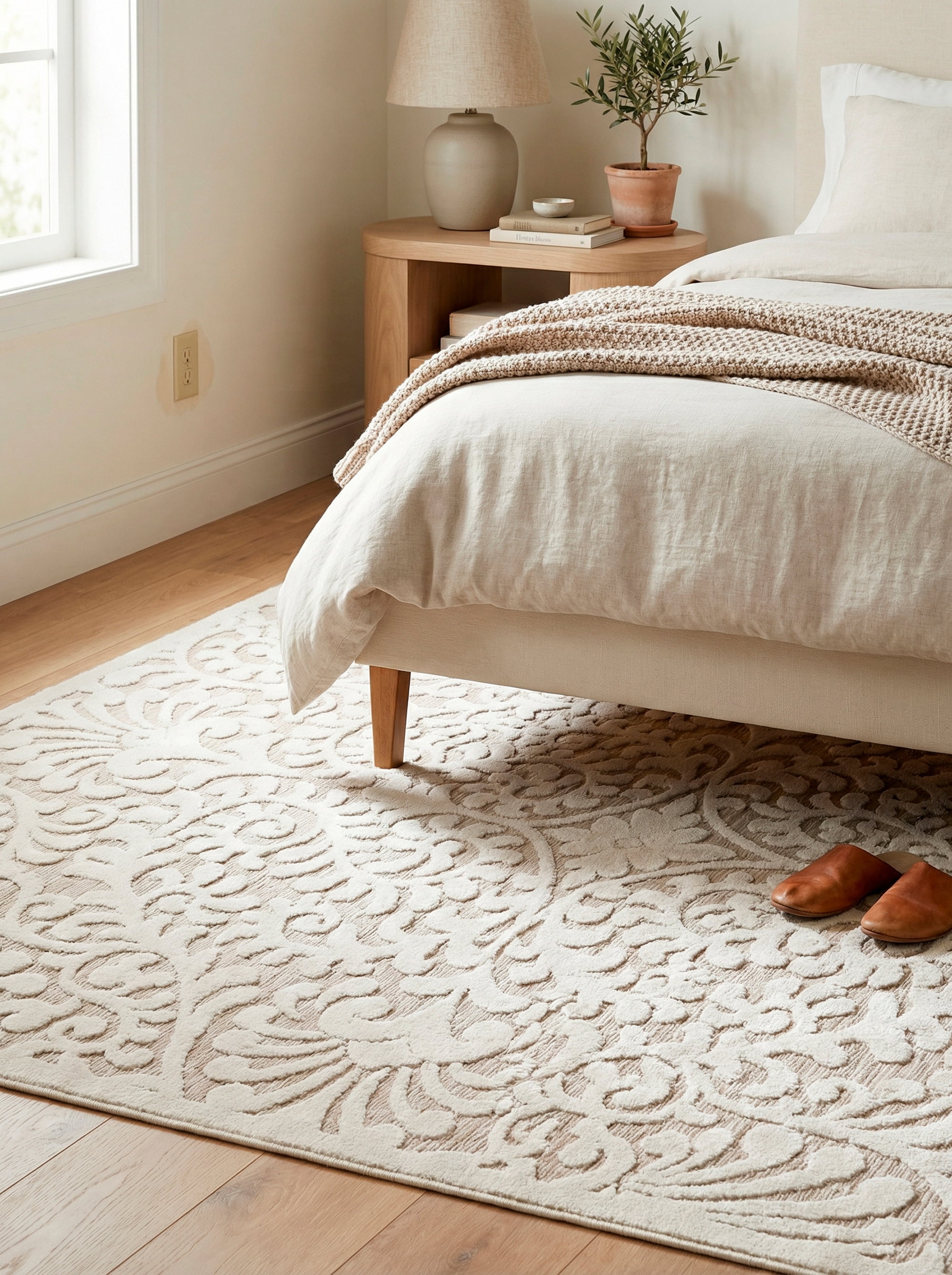 My Texas House Bluebonnets Area Rug, Driftwood, 5 ft 1 in x 7 ft 3 in