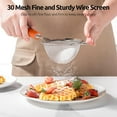 thumbnail image 6 of U-Taste Small Fine Mesh Strainer: 18/8 Stainless Steel 3.35in 30 Mesh Kitchen Food Sieve with Sturdy Riveted Silicone Handle, Heavy Duty Deep Handheld Metal Colander for Tea, Juice (Orange), 6 of 10