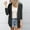 Dark Gray, variant on Enjoytime Women's Lightweight Cardigan Solid Color 3/4 Sleeve Plus Size Tops Open Front Button Loose Short Cardigans Outerwear