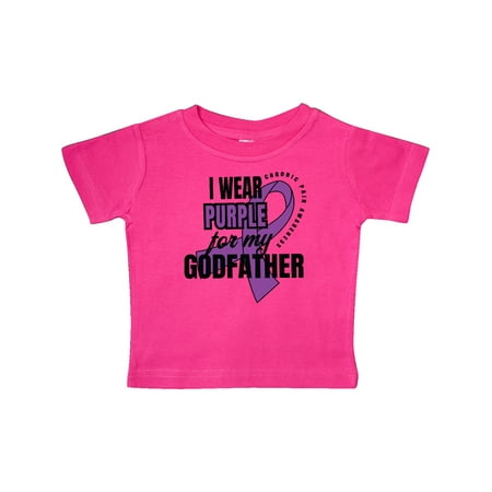 

Inktastic Chronic Pain I Wear Purple For My Godfather Gift Baby Boy or Baby Girl T-Shirt