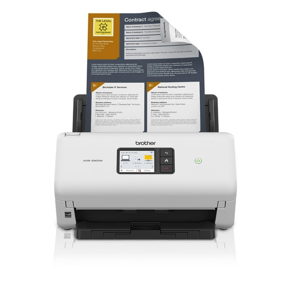 Brother Ads-3300W Wireless, High-Speed Desktop Scanner | 2.8-Inch Touchscreen | Scans Up To 40Ppm1 (Renewed Premium)