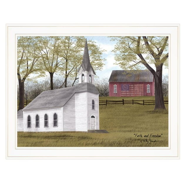 Faith and Freedom by Billy Jacobs Printed Wall Art Wood Multi-Color