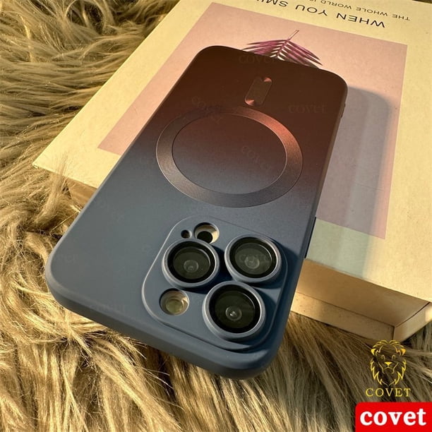 COVET Fundas Gradiente cor silicone magnético à prova de choque anti-queda do telefone móvel protetor compatível Case Capa Capinha De Celular Case Funda Para iPhone 14 13 12 11 Pro Max 14 Plus