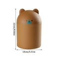 thumbnail image 2 of Desktop Pressing Trash Can Bedroom Bedside Mini Storage Bucket Desktop Finishing, 2 of 8