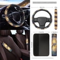 thumbnail image 3 of Renewold Dolphin Bohemian Flower 15 PCS Car Seat Covers Set for Men Women, Seat Protector Steering Wheel Cover Seat Belt Pads Trash Bin Sunglasses Pocket Rear View Mirror Protector Coasters Keychain, 3 of 7