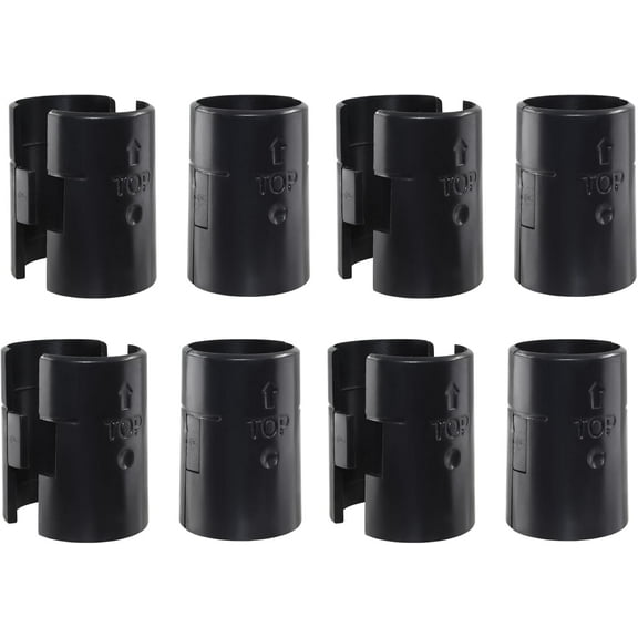 24Pcs Wire Shelf Clips, Plastic Shelf Lock Clips for 1 Inch Post- Shelving Sleeves Replacements, Shelves Accessories for Wire Shelving System (Black)