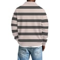 thumbnail image 5 of Hombres de Manga Larga Vintage Impreso Botón Abajo Cuello Turndown Color Sólido Casual Camisa Suave para el Verano, 5 of 5