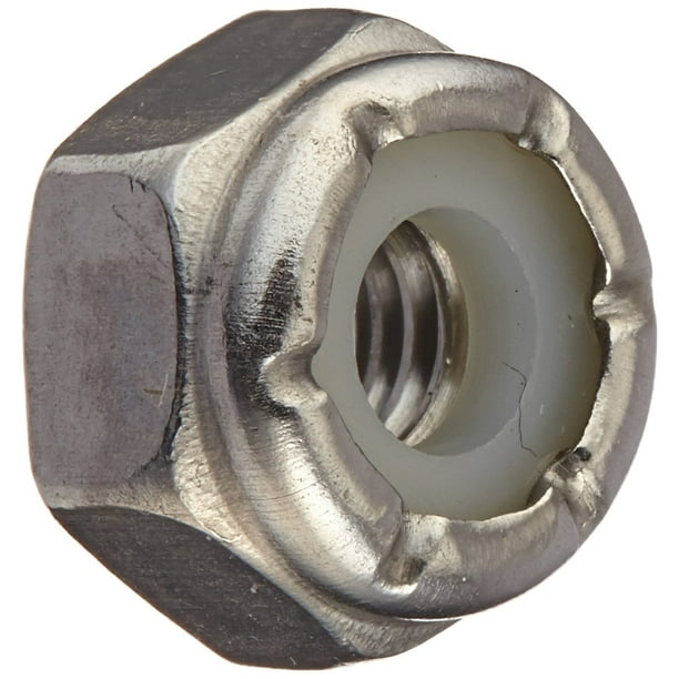 Nuts Hillman 10-32 tuercas de seguridad de nailon de acero inoxidable, paquete de 100