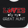 thumbnail image 4 of Inktastic Loved by My Great Aunt Cute Ladybug Boys or Girls Baby Bib, 4 of 4