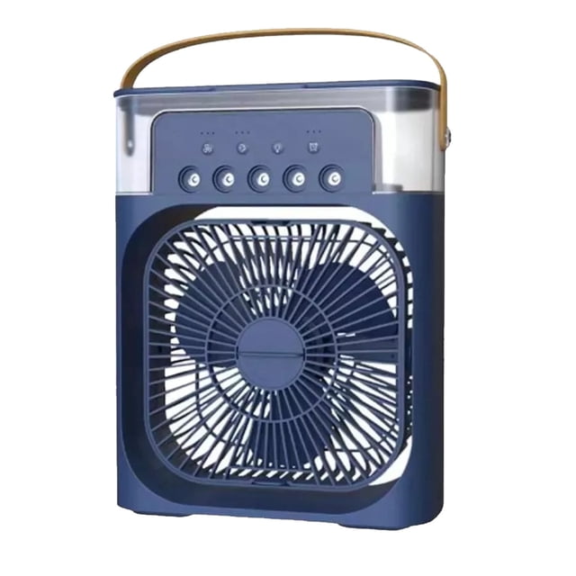 Ventilador Humificador Aire acondicionado Portátil Con Led Climatizador De Aire Azu