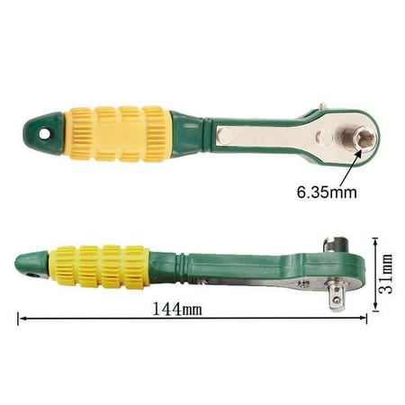 

Quick Ratchet Wrench Rod 6.35 Socket Wrench 1/4 inch Pneumatic Head Screwdriver